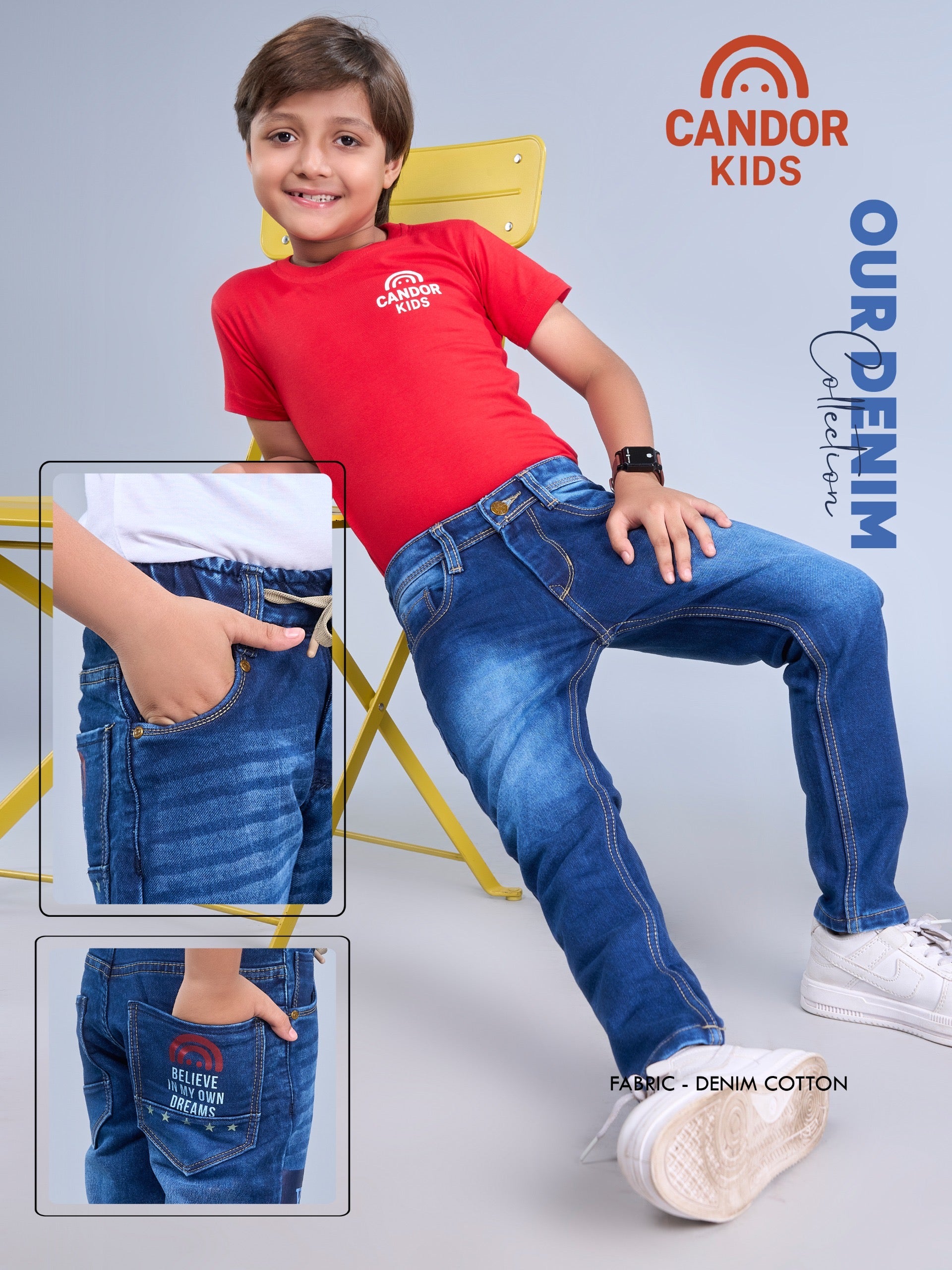 Everyday Indigo - Classic Washed Blue Jeans for Kids
