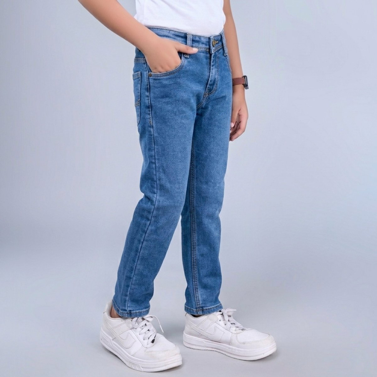 Everyday Indigo - Classic Washed Light Blue Jeans for Kids - Candor Kids