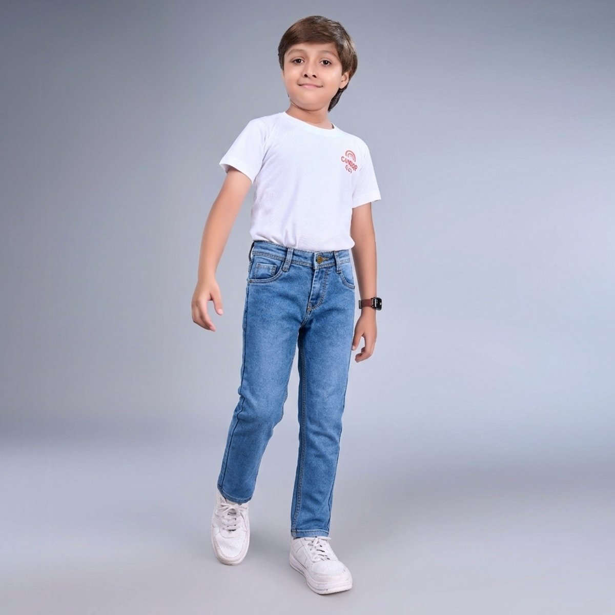 Everyday Indigo - Classic Washed Light Blue Jeans for Kids - Candor Kids