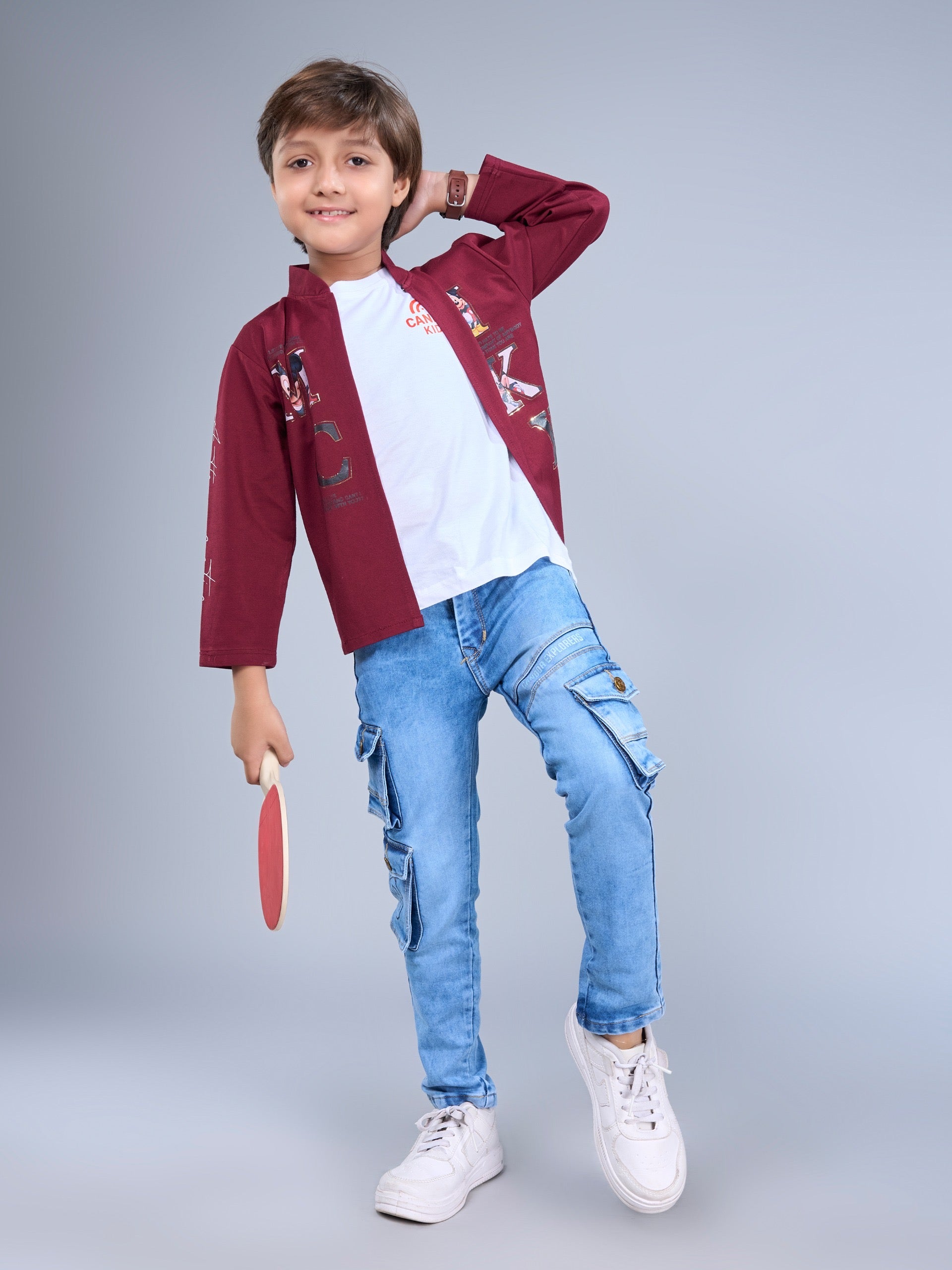 Sky Patrol - Light Blue Cargo Jeans for Kids
